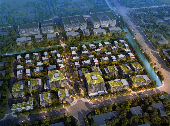 【開發(fā)商直售】寶山顧村 104地塊 機器人產業(yè)園區(qū)   獨棟廠房辦公樓出售  730-110（企業(yè)獨棟）3200-4300（研發(fā)樓）